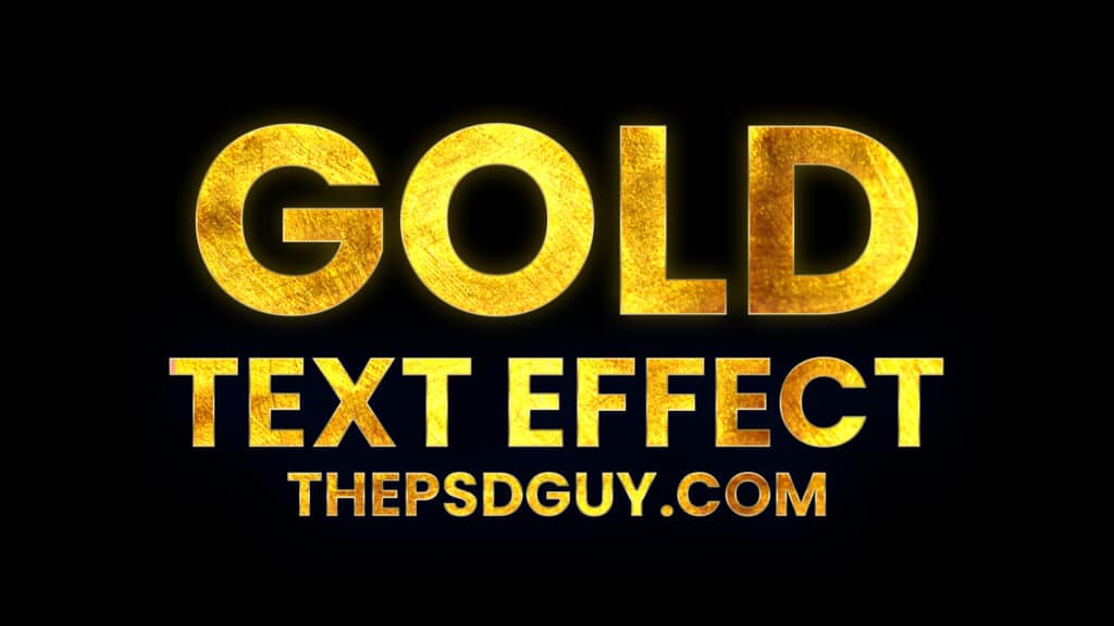 Free Gold Text Effect PSD