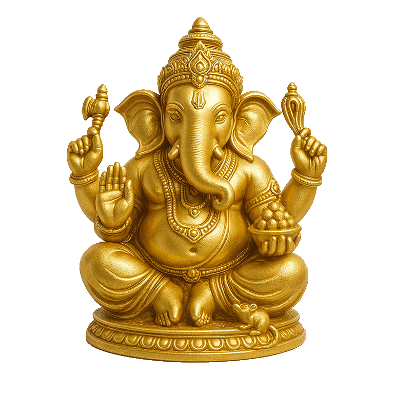 Gold Ganesh PNG
