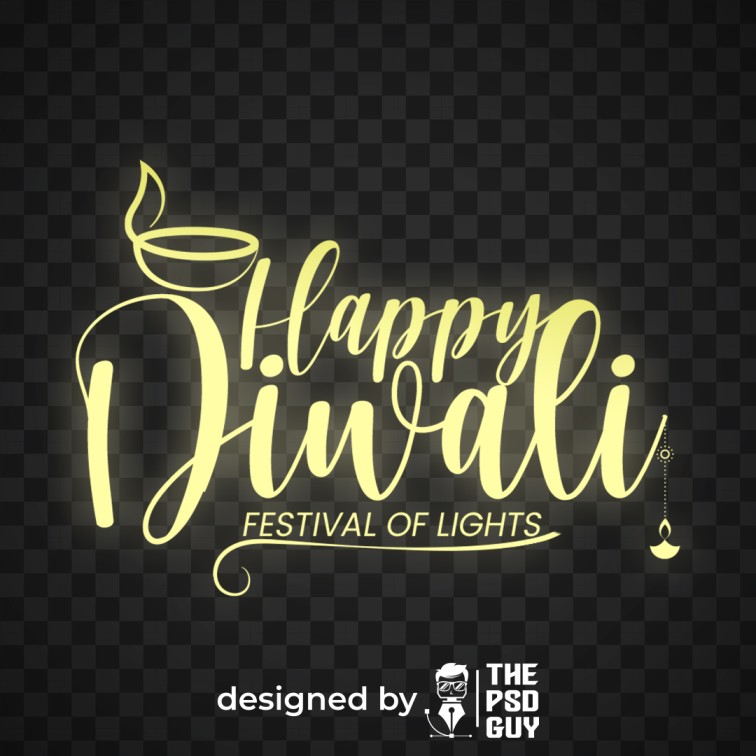Happy Diwali Text PNG – Free Transparent Download