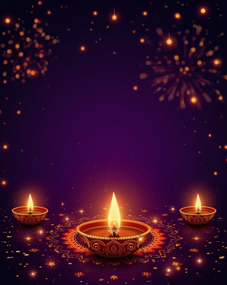 Glowing Diya Lamp Diwali Background Free Download