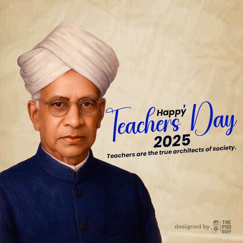 Teachers’ Day Poster PSD Template