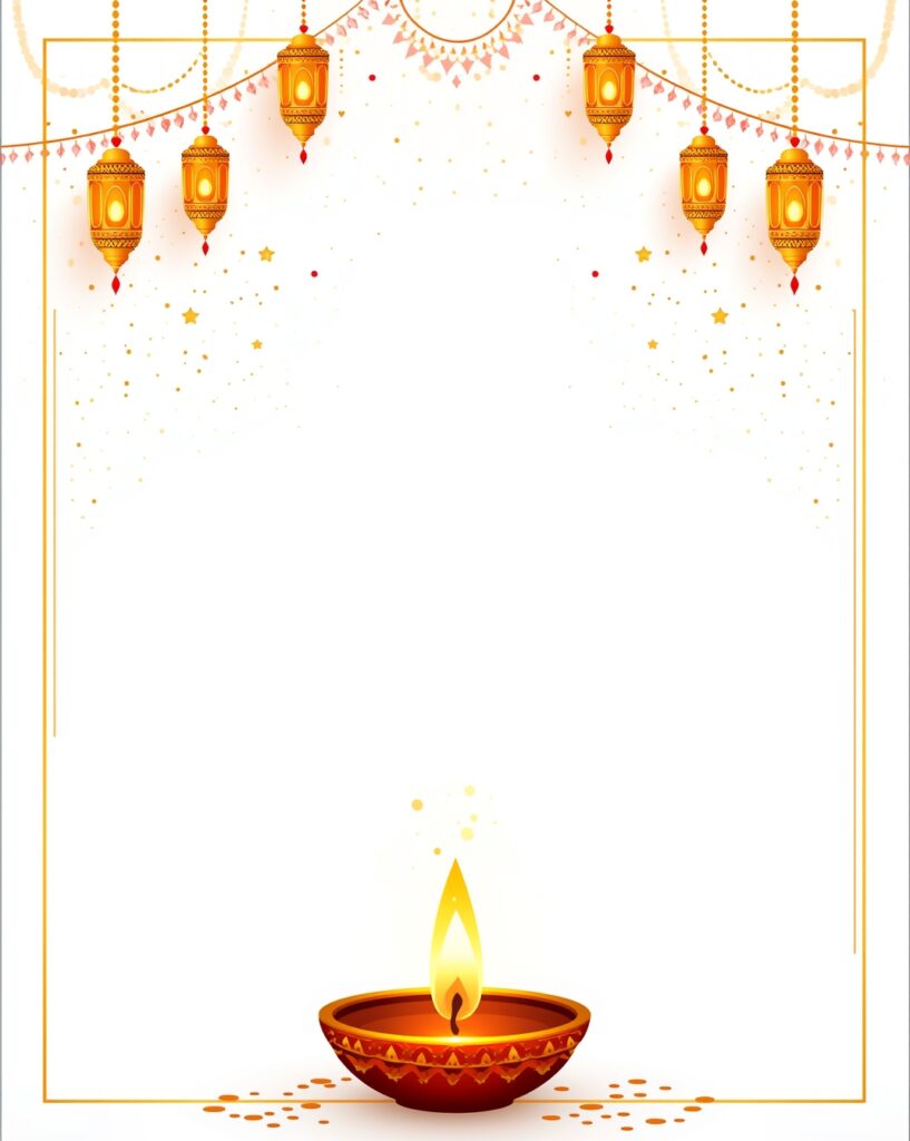 2025 Diwali Background – White Theme Free Download