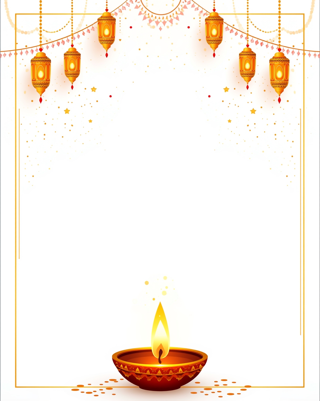 2025 Diwali Background – White Theme Free Download