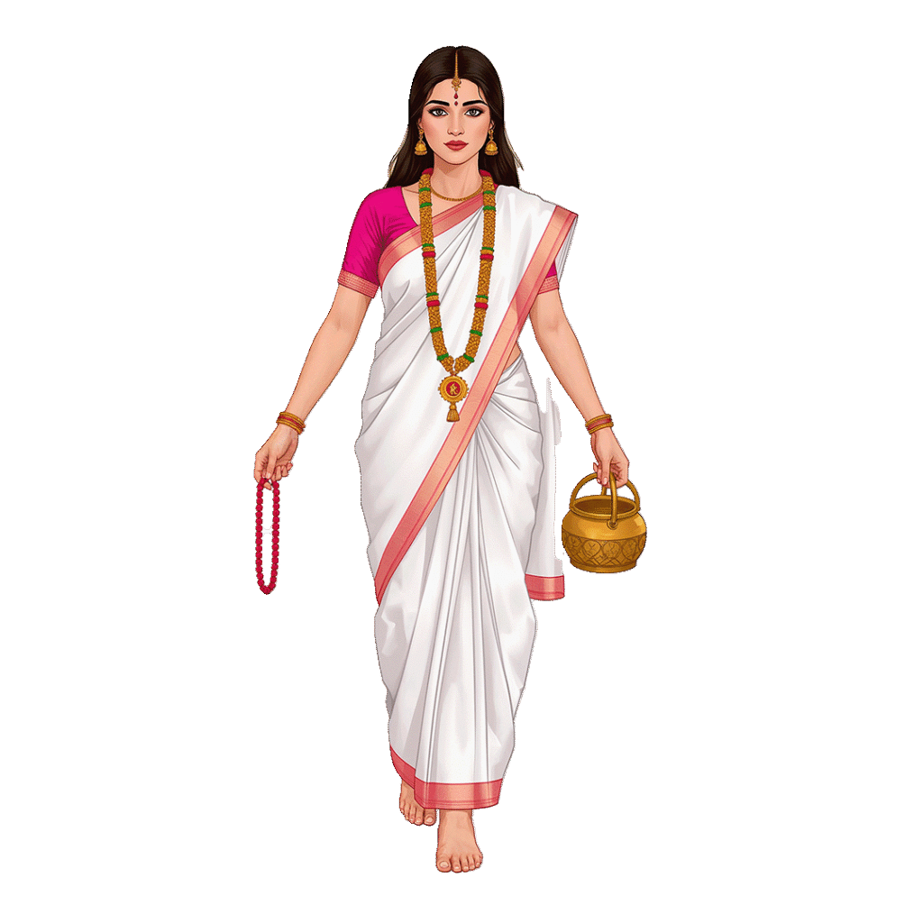 Maa Brahmacharini PNG Free Download – Navratri Day 2 2025