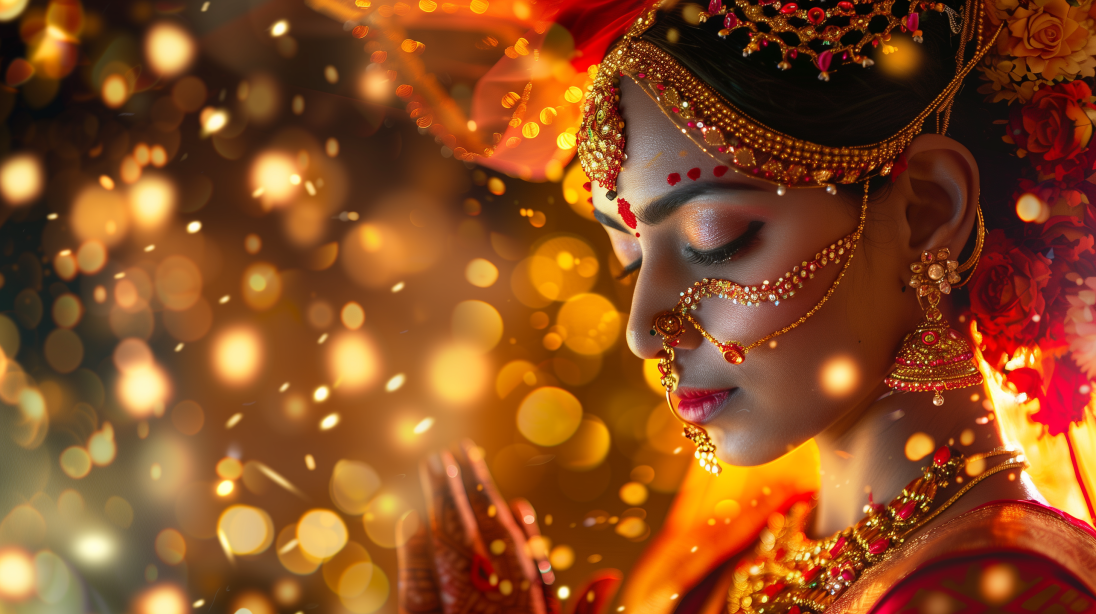 Navratri Celebration Indian Bride Look
