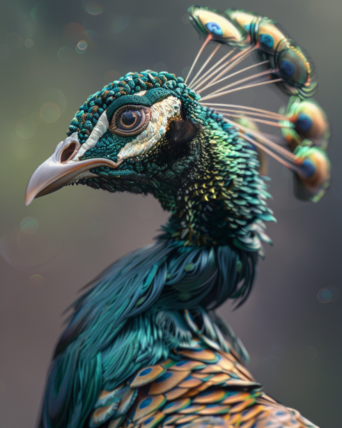 Side View of Peacock in Full HD – Free Beautiful Bird Image