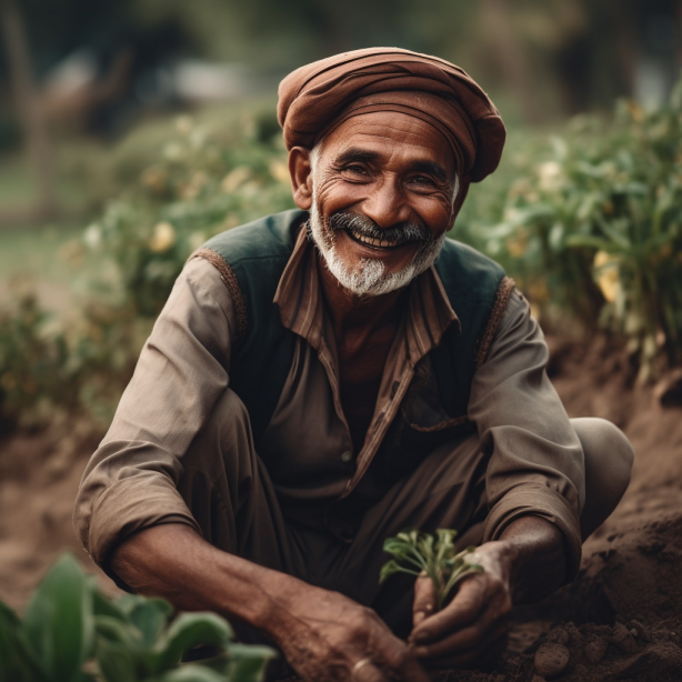 Smiling Indian Farmer in Agricultural Field – Free Stock Photo