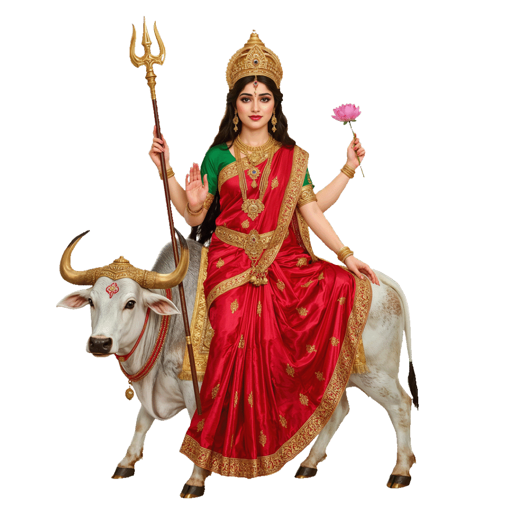 Maa Shailputri PNG Free Download – Navratri Day 1 2025