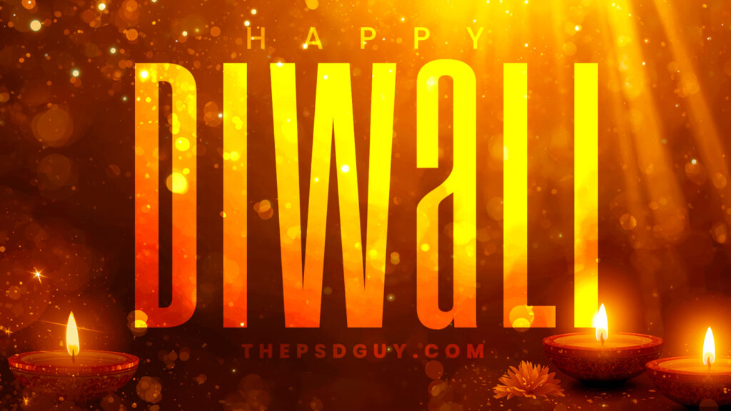 Happy Diwali Text Effect PSD Free Download