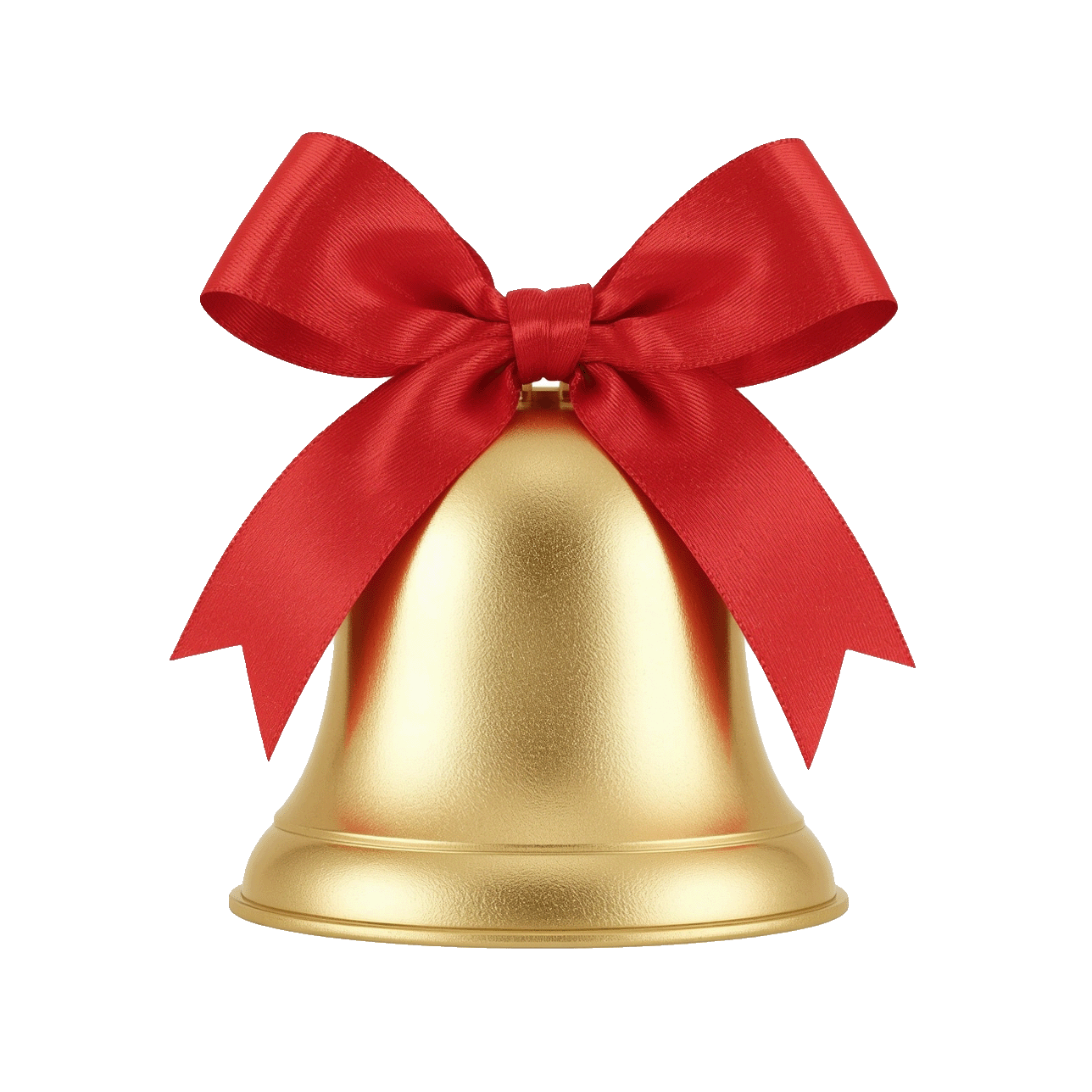 🎄 Golden Christmas Bell PNG