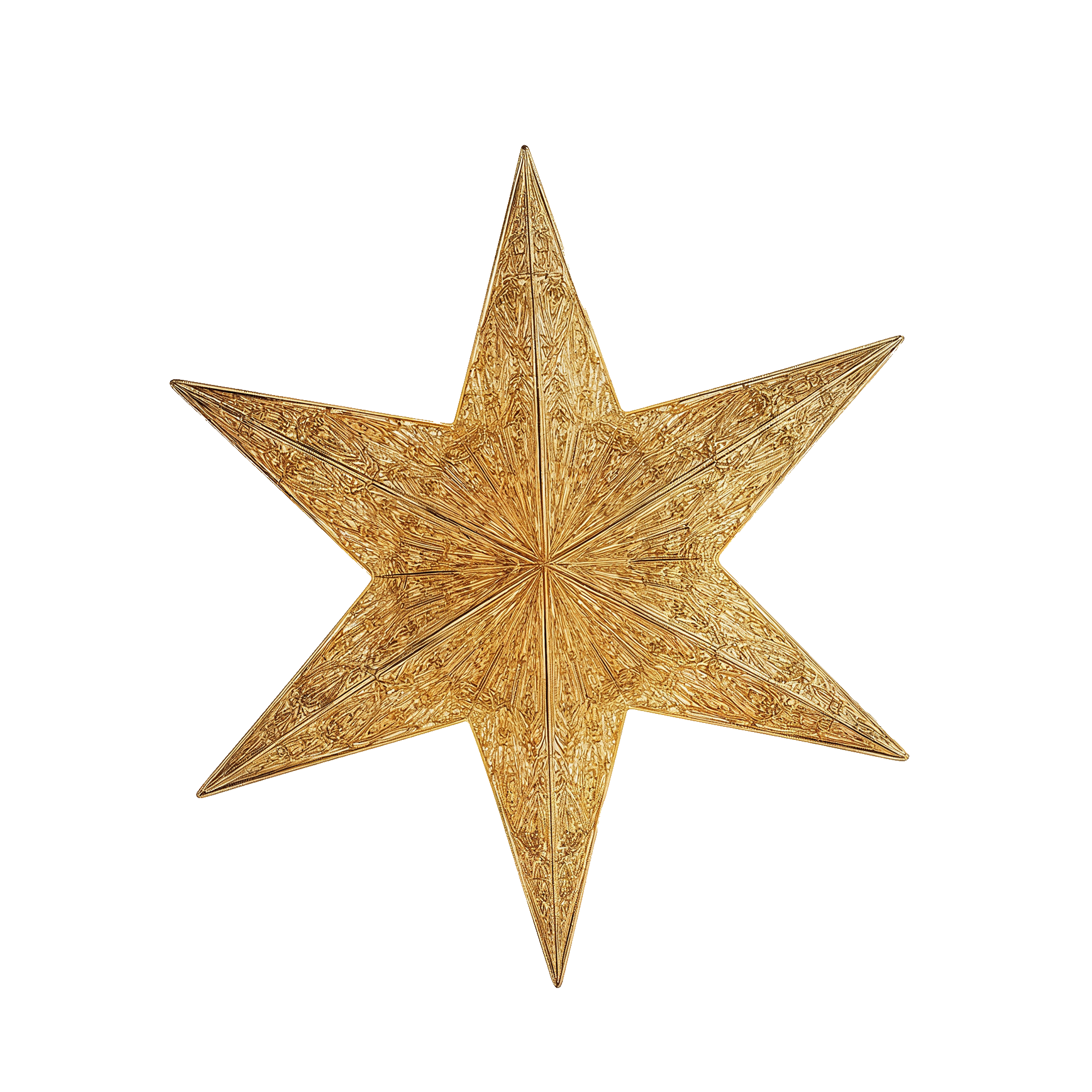 Golden Christmas Star PNG