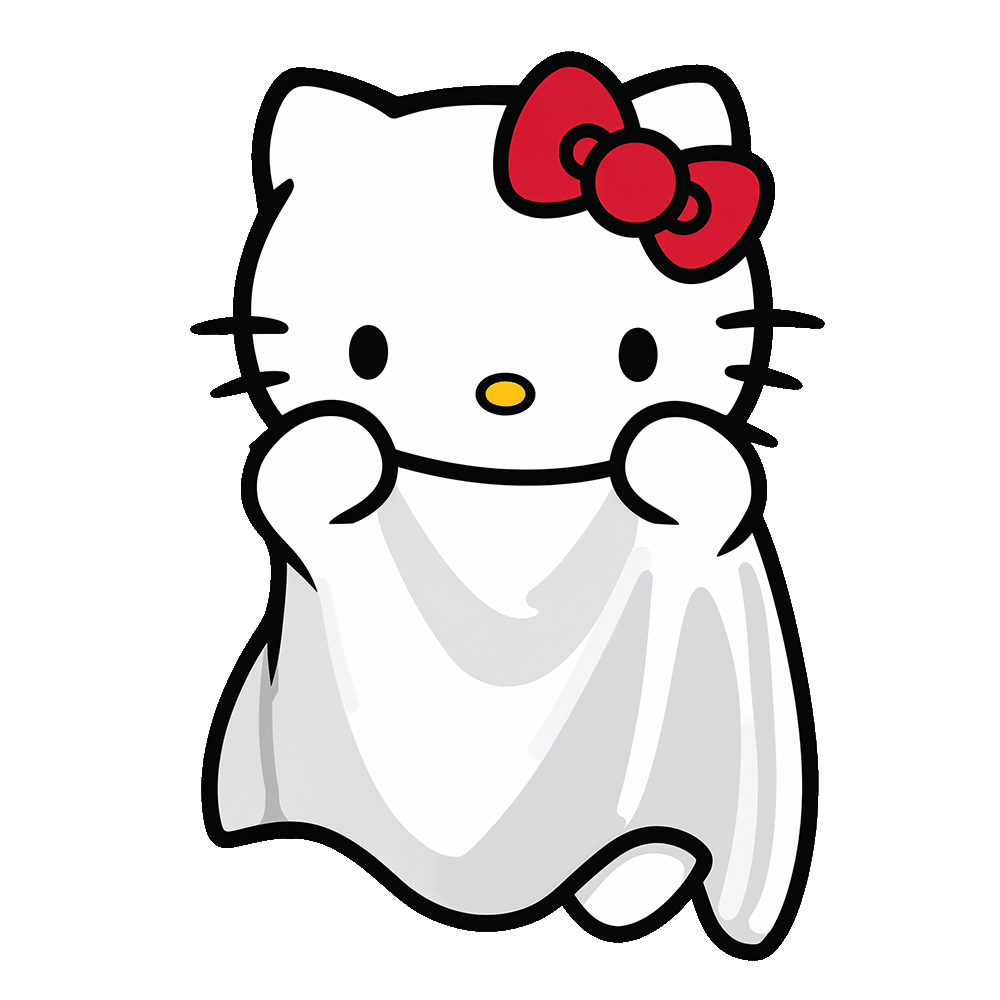 Halloween Hello Kitty Ghost PNG Free Download