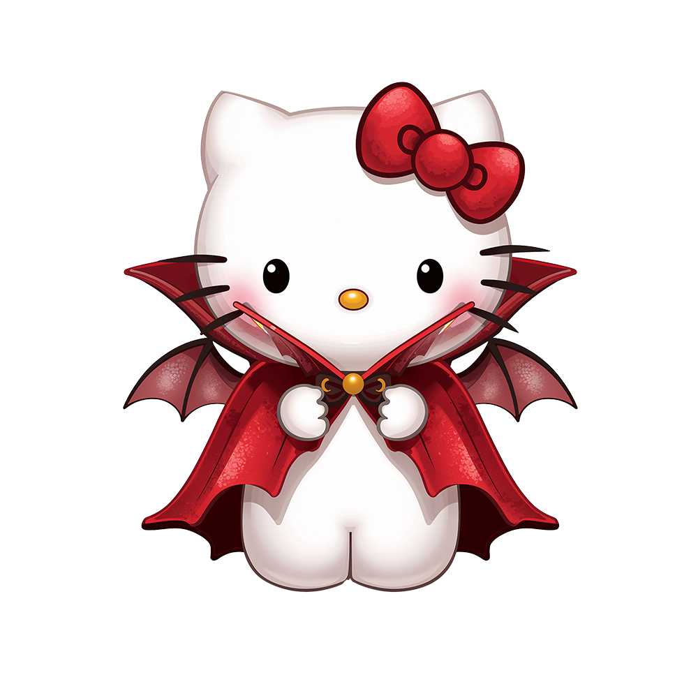 Halloween Hello Kitty Vampire PNG Free Download