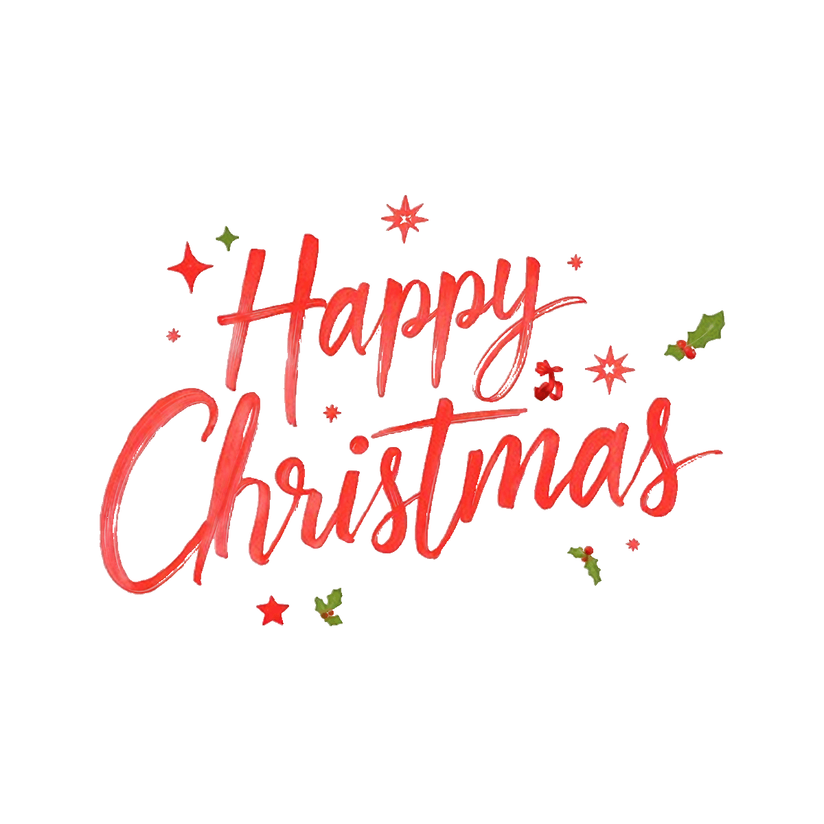 Happy Christmas Text PNG