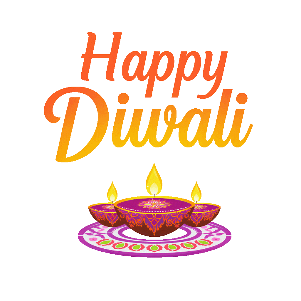 Free Happy Diwali 2025 text PNG